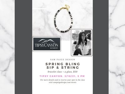 Sip N String Bracelet Making Flyer